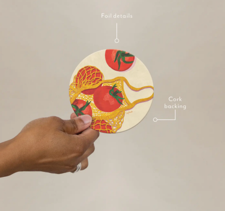 Seedlings Market Tomatoes Coaster