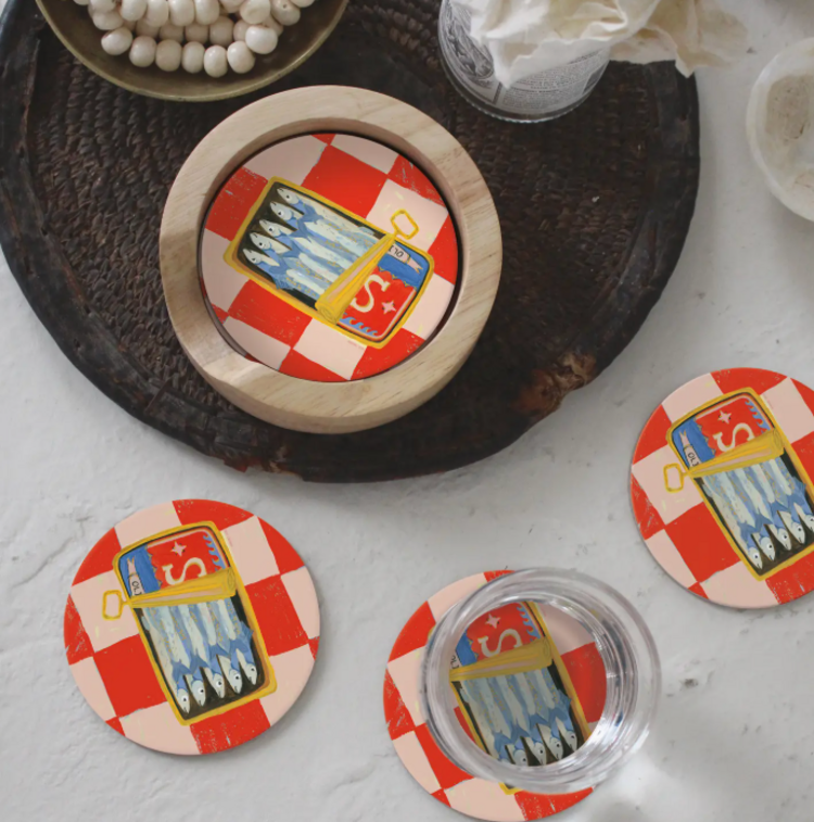 Seedlings Wooden Coaster Holder