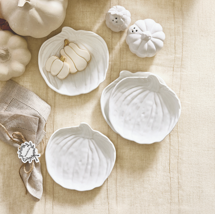 Santa Barbara Design Studio Ceramic Pumpkin Appetizer Plates
