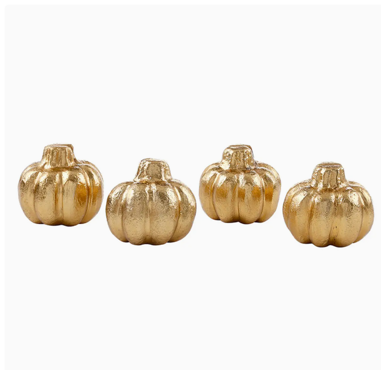 Santa Barbara Design Studio Gold Pumpkin Placecard Holders - Set of 4