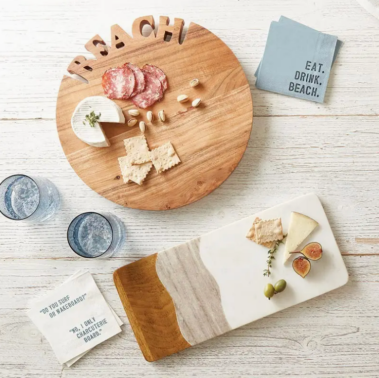Santa Barbara Design Studio Serving Board - Marble + Wood