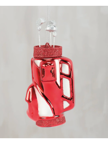 Primitives by Kathy Golf Bag Glass Ornament