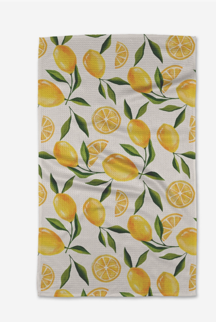 Geometry Limoncello Tea Towel