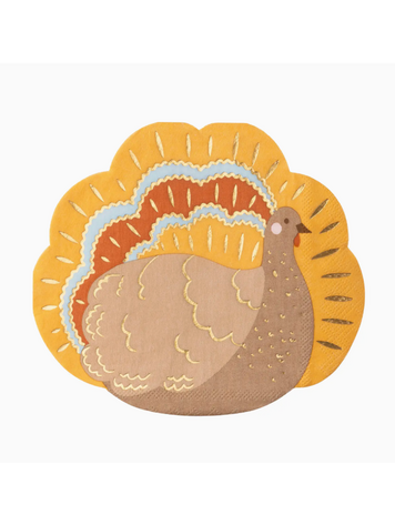 Bonjour Fête Turkey Thanksgiving Lunch Napkins