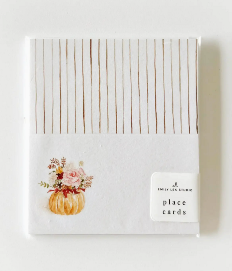 emily lex studio Pumpkin Bouquet Place Cards