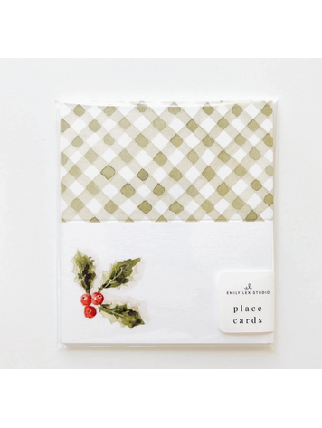 emily lex studio Holly Berry Place Cards