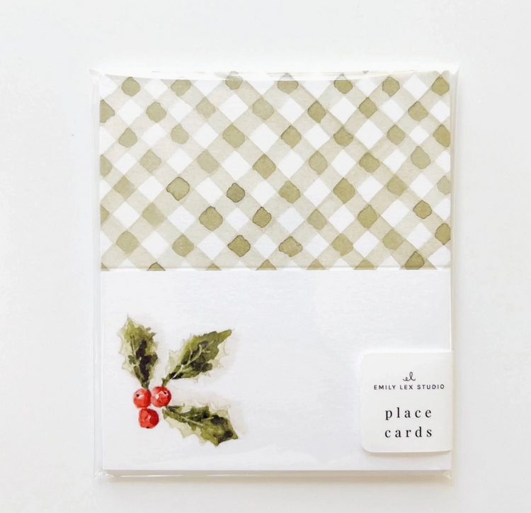 emily lex studio Holly Berry Place Cards