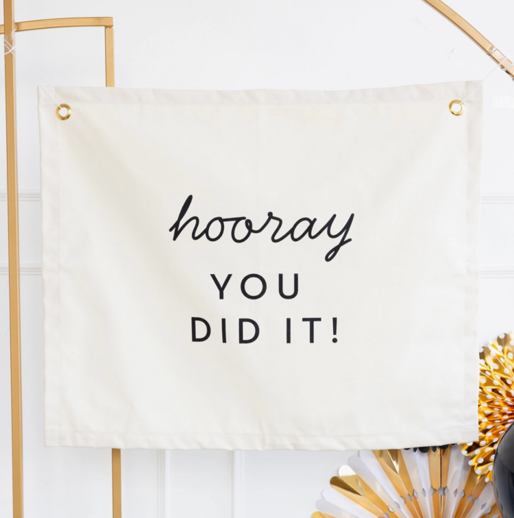 My Mind's Eye Hooray Canvas Banner
