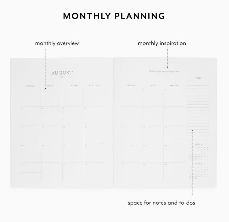 Sugar Paper 2027 Monthly Planner, Blush Stripe