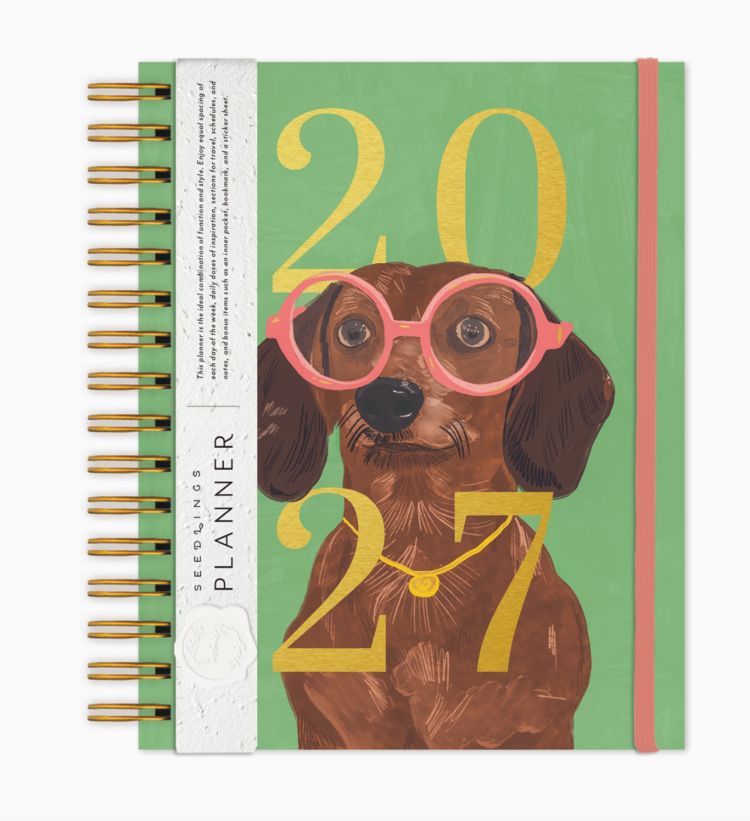 Seedlings 2027 Dachshund 12 Month Planner