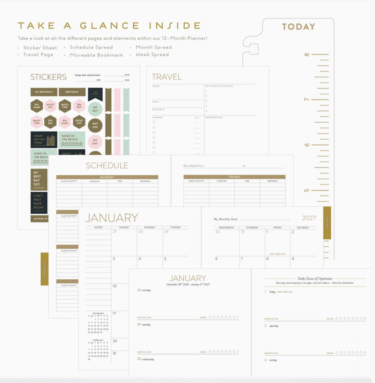 Seedlings 2027 Dachshund 12 Month Planner