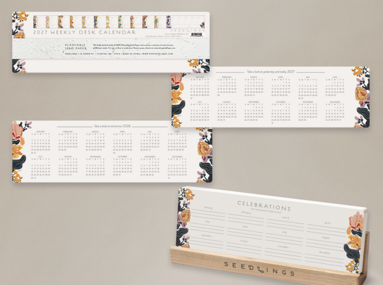 Seedlings 2027 Soft Days Ahead Weekly Desk Planner