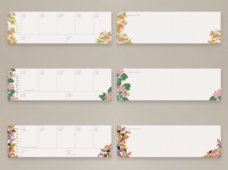 Seedlings 2027 Soft Days Ahead Weekly Desk Planner