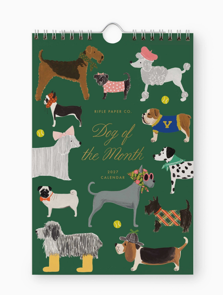 Rifle Paper Co. 2027 Dog of the Month Kitchen Calendar