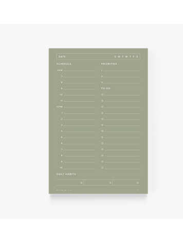 Appointed Daily Task Pad - Sage