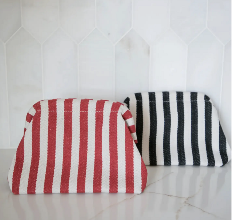 Fodory Cute Striped Makeup Pouch