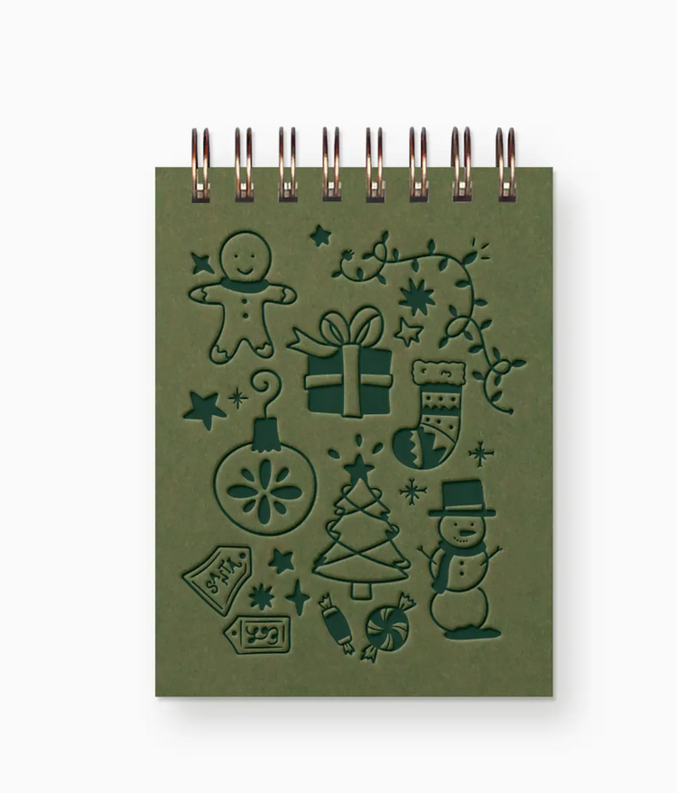 Ruff House Art Christmas Doodle Mini Jotter