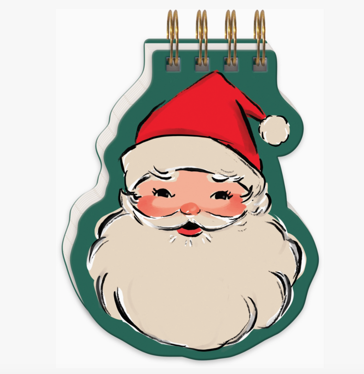 Punch Studio Retro Santa Die Cut Spiral Notebook