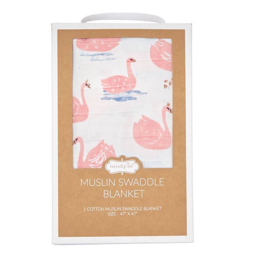 swan swaddle blanket