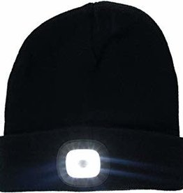 Night Scout Night Scout LED Flashlight Black Knit Beanie Hat (USB rechargeable)