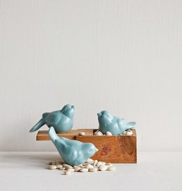 FLEURISH Mini/ Petite Aqua Blue Ceramic Bird (choice of 3 styles)