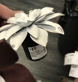 FLEURISH Small White Metal Flower on Base (choice of 3 styles)