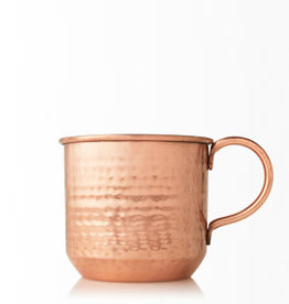 Thymes Hammered Copper Mug, Poured Candle Simmered Cider