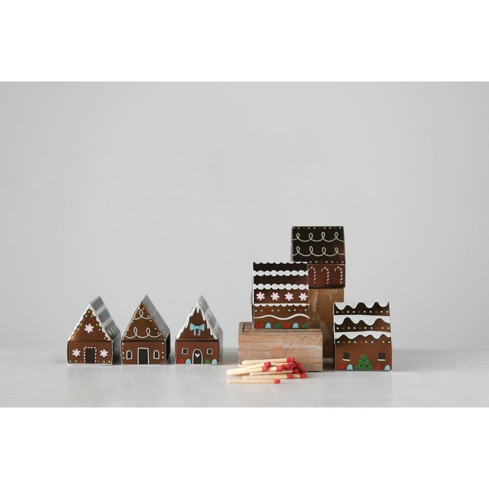 Fleurish Home Gingerbread House Matchbox (Choice of 3 Styles)