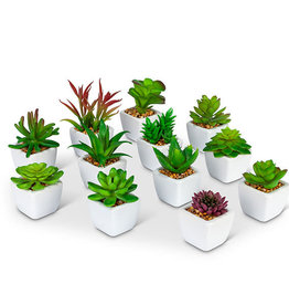 FLEURISH Petite/ Mini Faux Succulent in Ceramic Pot (choice of 12 styles)