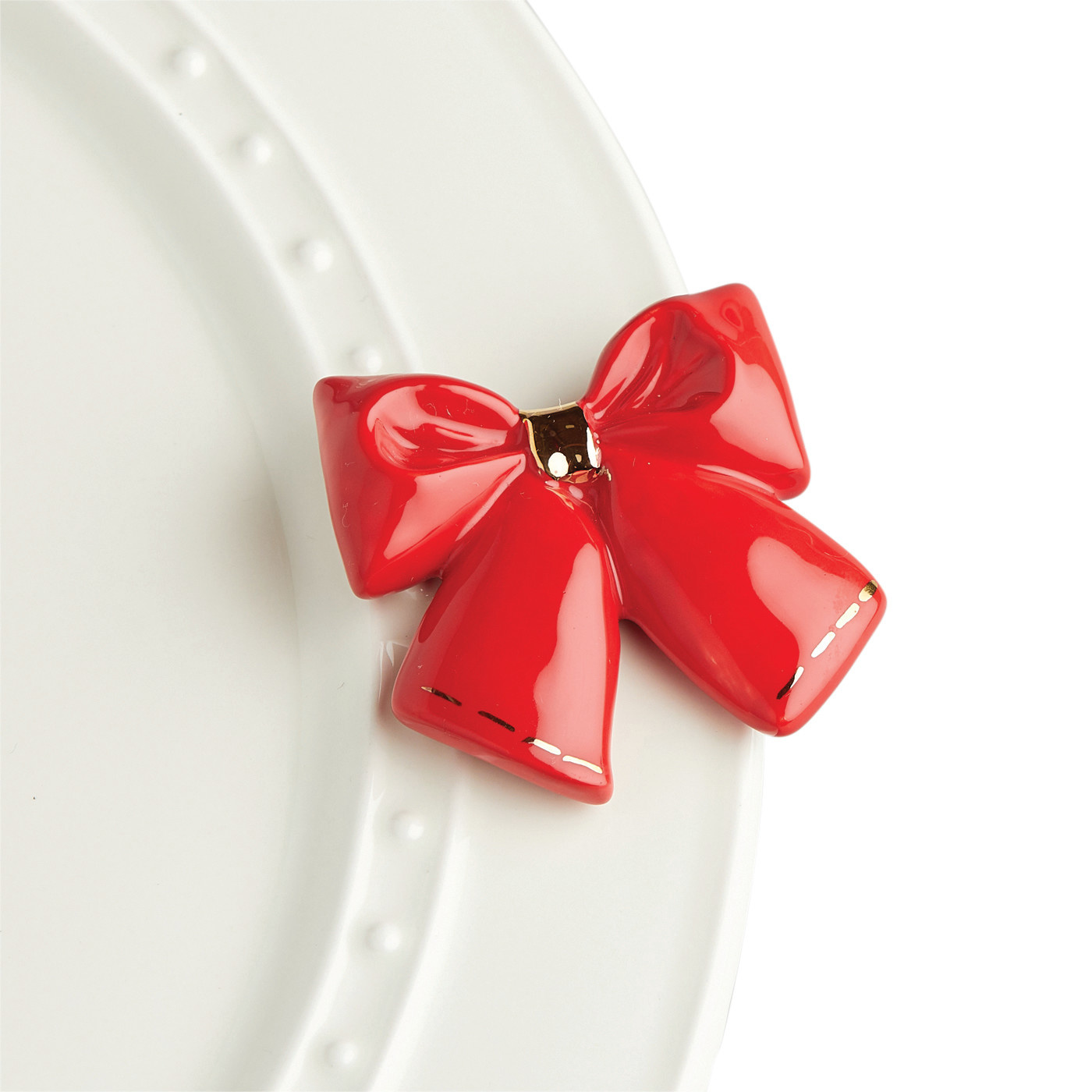 nora fleming wrap it up! mini (red bow) A238 *retired