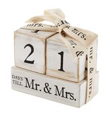 Mudpie Countdown Mr. & Mrs. Block Set
