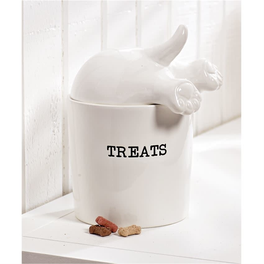 Mudpie DOG TAIL TREAT CANISTER