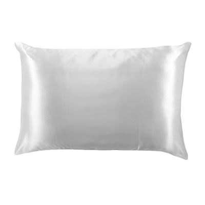 FLEURISH Soft White Satin Pillowcase (Lucent Cloud)