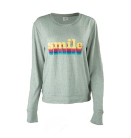 Hello Mello Grey Smile Lounge Sweater *last chance
