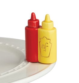 nora fleming main squeeze mini (ketchup and mustard) A230