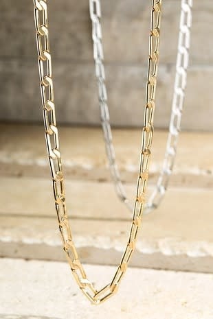 Fleurish Home Brass Metal Linked Choker Necklace