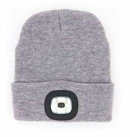 Night Scout Night Scout Flashlight Grey Knit Beanie Hat LED