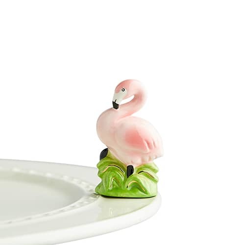 nora fleming tickled pink mini (flamingo) A205