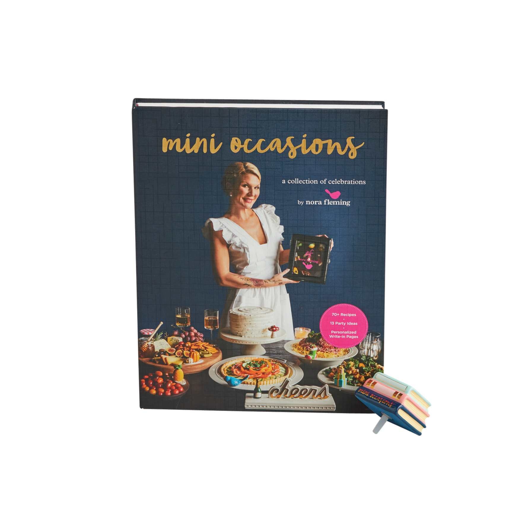 nora fleming mini occasions book with book stack mini (nora)