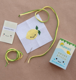 Marvling Bros Ltd Kawaii Lemon Mini Cross Stitch Kit In A Matchbox