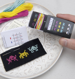 Marvling Bros Ltd Invaders Mini Cross Stitch Kit In A Matchbox