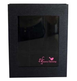 nora fleming new linen texture black keepsake box - holds 9 minis