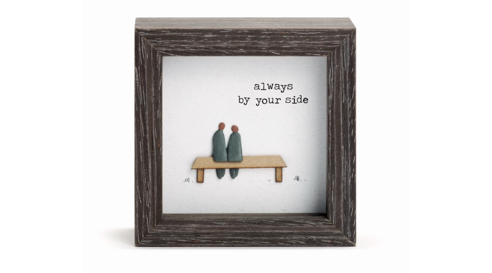 Sharon Nowlan Always By Your Side Shadow Box. Pebble Art