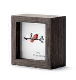 Sharon Nowlan Love From Above Shadow Box (red bird seaglass cardinal)