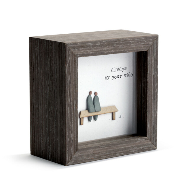 Sharon Nowlan Always By Your Side Shadow Box. Pebble Art