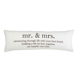 Mudpie Mr. & Mrs. Definition Pillow