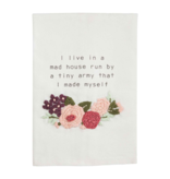 Mudpie MAD HOUSE MOM FLORAL TOWEL