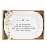 Mudpie MR AND MRS SENTIMENT PLATE