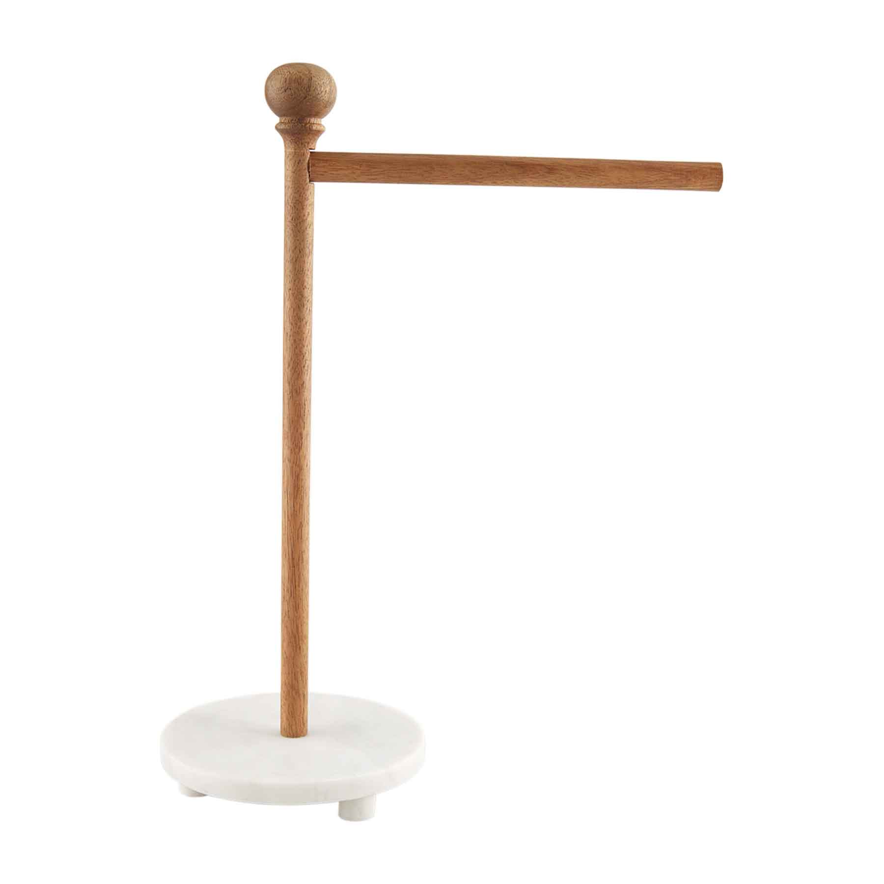 Mudpie MARBLE WOOD TOWEL HOLDER