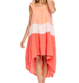 Mudpie Pink Nile Color-Block Dress